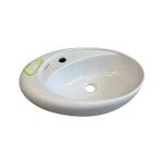 کاسه روشویی آنجل پارس سرام سفید بیضی شکل با طراحی مدرن و سطح براق