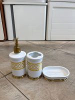 ست سرویس بهداشتی 5 پارچه رویا سفید طلایی هارمونی - Image 4