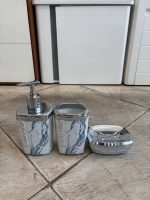 ست سرویس بهداشتی 5 پارچه سفید آبی نگین دار بتیس - Image 4