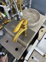 شیر روشویی کوریو طلا مات - Image 4