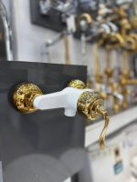 شیر توالت قاصدک سفید طلایی - Image 3