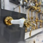 شیر توالت قاصدک سفید طلایی