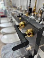 شیر توالت باران مشکی طلایی - Image 2