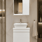 روشویی کابینتی‌ کوچک‌‌ با آینه باکس