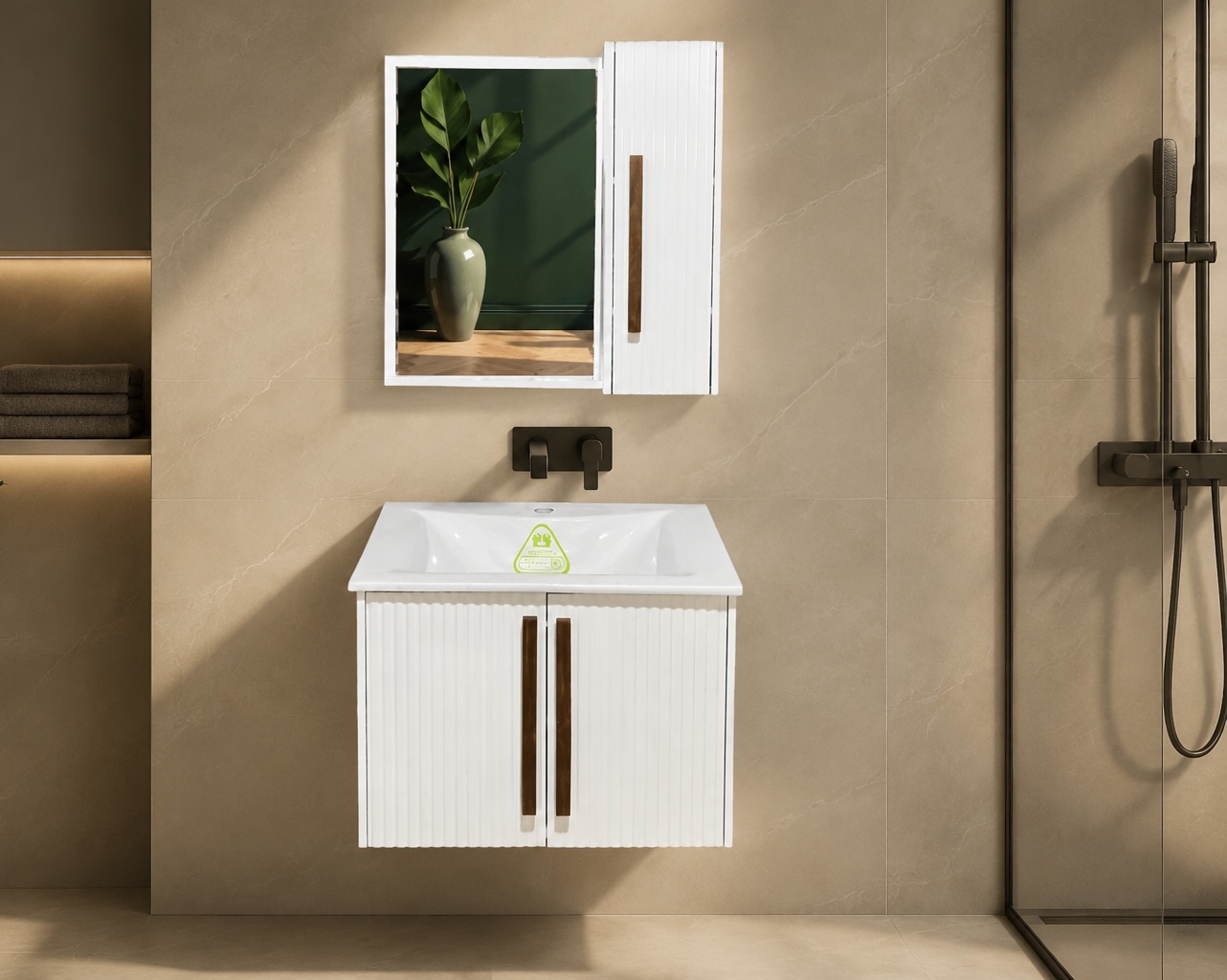 IMG_0943 روشویی دستشویی کابینتی با آینه باکس - Image 1