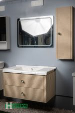 روشویی کابینتی سایز بزرگ نسکافه ایی و سفید مدل آکروپل