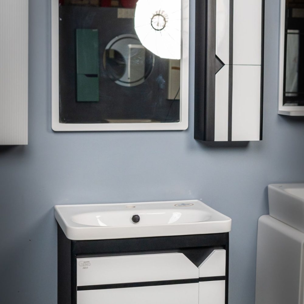 روشویی کابینتی سایز بزرگ دو رنگ مدل آوان