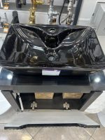 کابینت روشویی مشکی سایز 40*60با بدنه PVC و لولا استیل آرام‌بند - Image 3